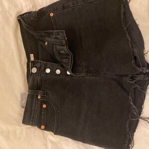 Ribcage black shorts